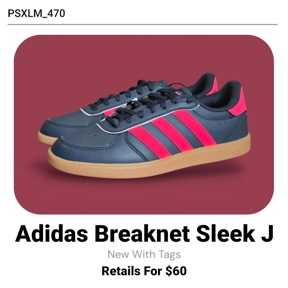 Adidas Women's Black and Pink Trainers